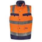 BODYWARMER BILBAO PES70 (200gr) ORANJE/MARINEBLAUW 2XL