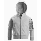 Jr Logo Hoodie FZ 104 2800 Gemeleerd grijs